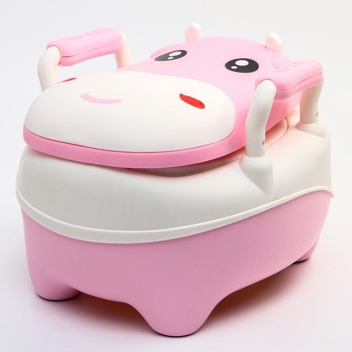 Горшок детский «Бегемотик», цвет белый/розовый Горшок детский «Бегемотик», цвет белый/розовый