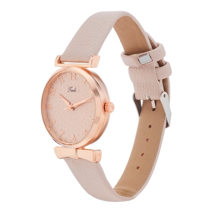 Часы наручные кварцевые женские, d-3.3 см, бежевые Часы наручные кварцевые женские, d-3.3 см, бежевые