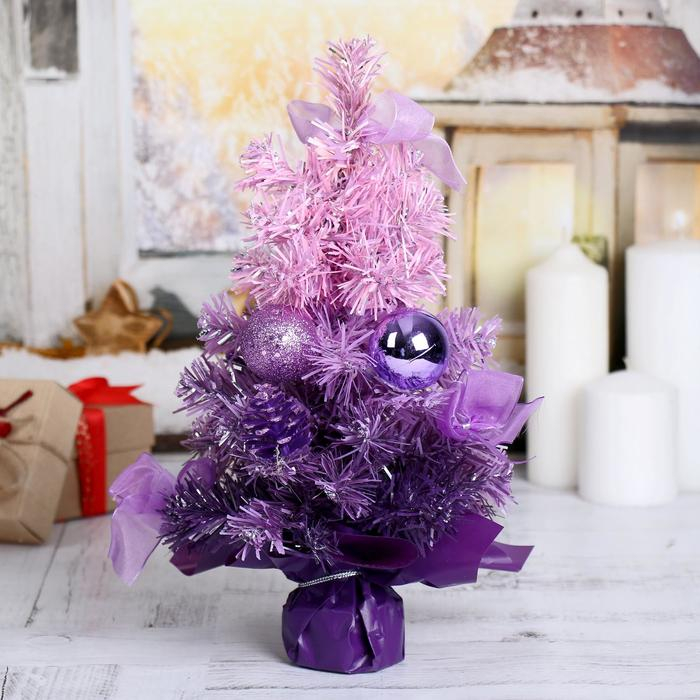 Ёлка декор Ёлка декор "Двойная" 30 см, фиолетовый