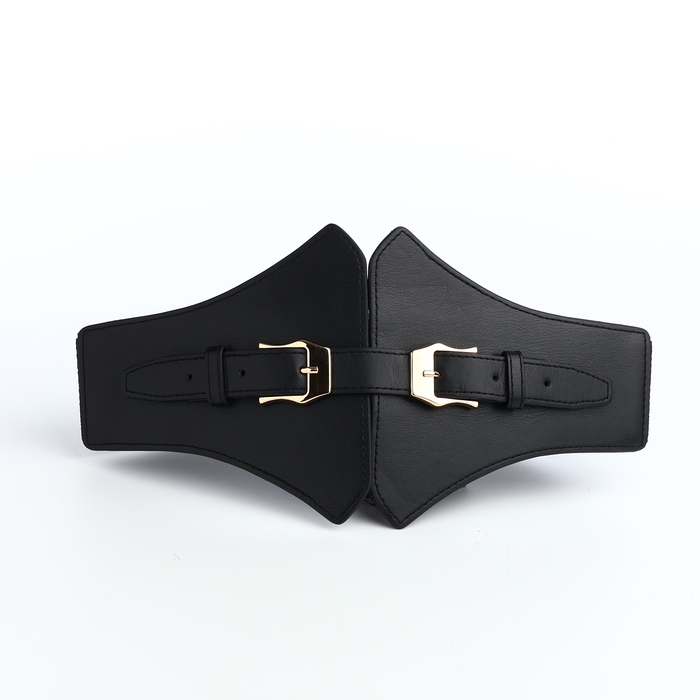 Ремень женский, ширина 15 см, пряжка золото, цвет чёрный Ремень женский, ширина 15 см, пряжка золото, цвет чёрный