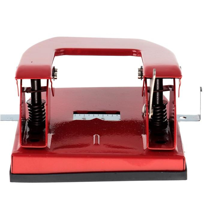 Дырокол на 30 листов, большой, металлический, с металлической линейкой Дырокол на 30 листов, большой, металлический, с металлической линейкой