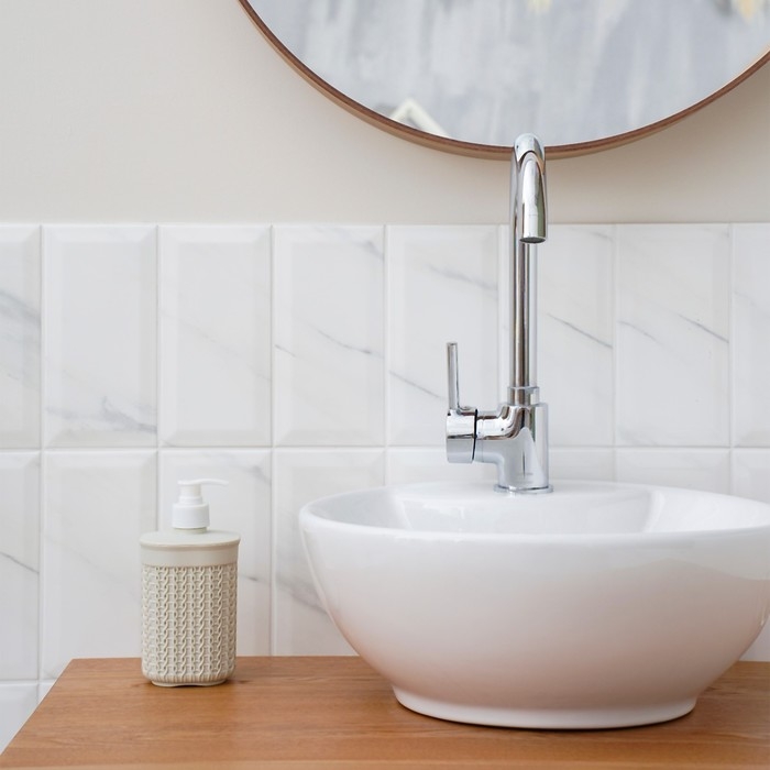 Дозатор для мыла «Вязание», 500 мл, цвет белый ротанг Дозатор для мыла «Вязание», 500 мл, цвет белый ротанг