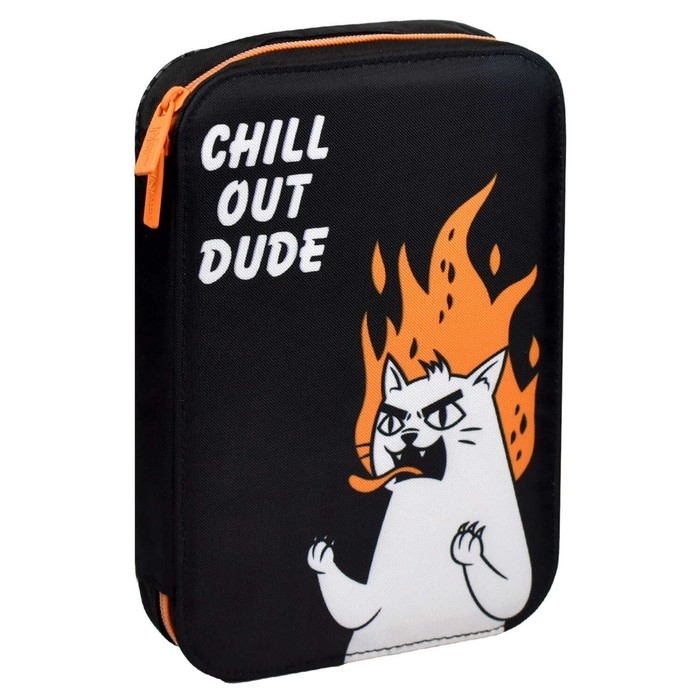 Пенал-футляр мягкий 165 х 235 х 30 мм, текстильный, Феникс Пенал-футляр мягкий 165 х 235 х 30 мм, текстильный, Феникс "Яростный кот" 64996