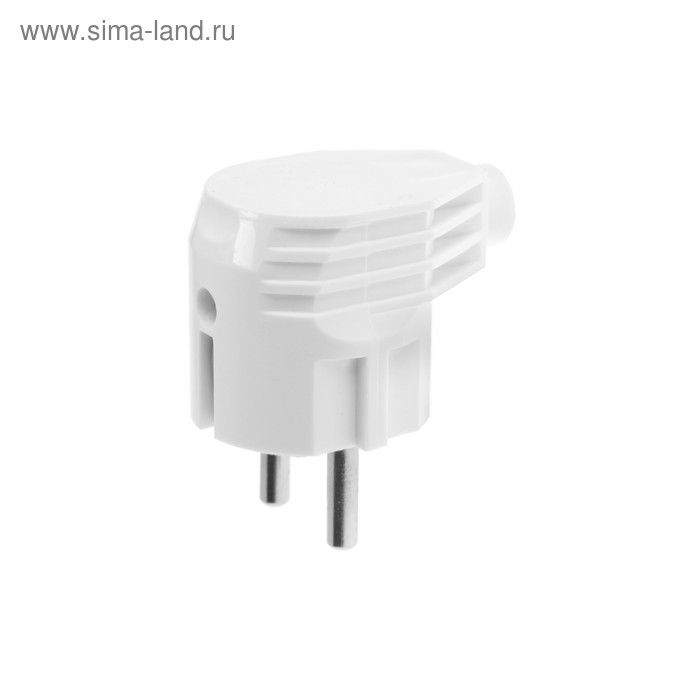 Вилка угловая Smartbuy, 16 А, 250 В, с з/к, белая Вилка угловая Smartbuy, 16 А, 250 В, с з/к, белая