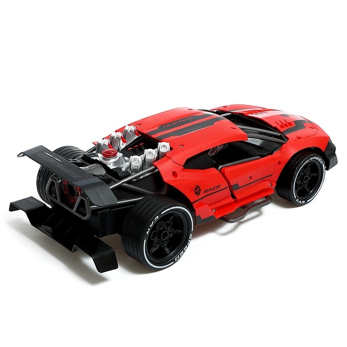 Машина радиоуправляемая «Гоночная», дым, 1:12, с аккумулятором, цвет красный Машина радиоуправляемая «Гоночная», дым, 1:12, с аккумулятором, цвет красный