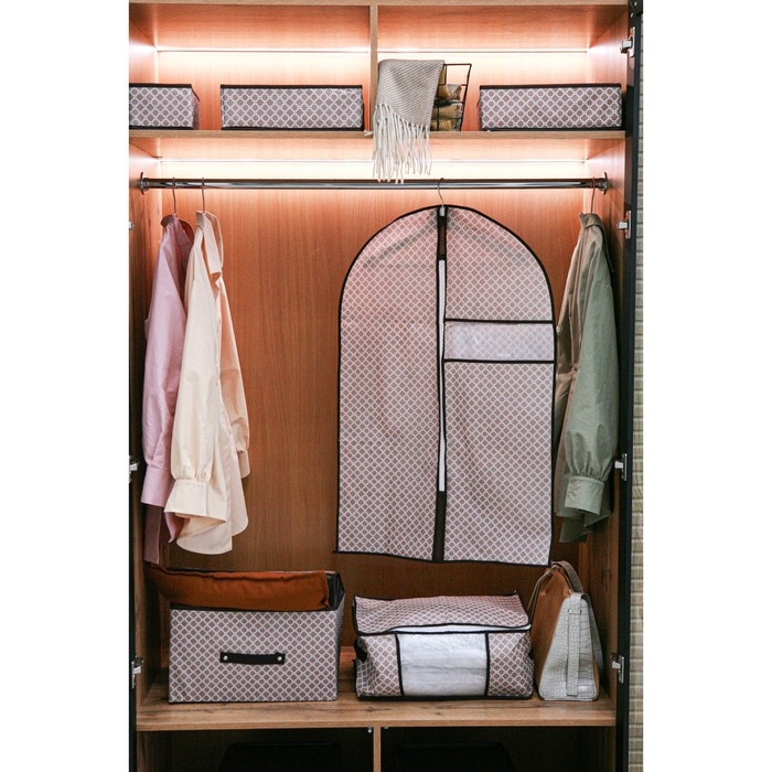 Кофр для хранения вещей Доляна «Браун», 45×30×20 см, цвет коричневый Кофр для хранения вещей Доляна «Браун», 45×30×20 см, цвет коричневый