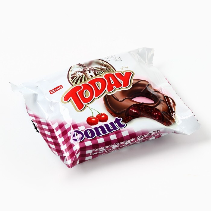 Печенье пончик &laquo;Твою фигуру не спасти&raquo; с вишней, 40 г.