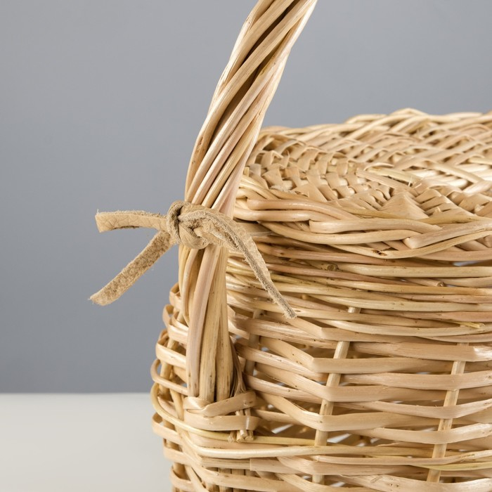 Корзина &laquo;Хозяйственная&raquo;, с крышкой, 17/26&times;23/32&times;22/42 см, ручное плетение, ива