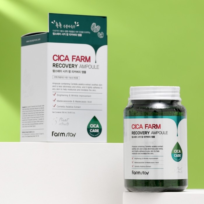 Ампульная сыворотка для лица FarmStay, с центеллой азиатской, 250 мл Ампульная сыворотка для лица FarmStay, с центеллой азиатской, 250 мл