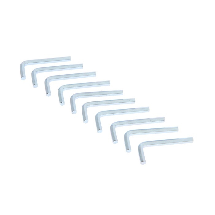 Ключ мебельный ТУНДРА, шестигранный Г-образный, сталь 45, 4 мм, 10 шт. Ключ мебельный ТУНДРА, шестигранный Г-образный, сталь 45, 4 мм, 10 шт.