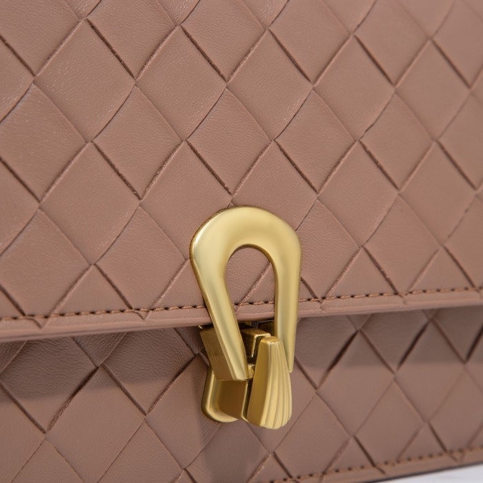 Сумка-мессенджер на клапане, TEXTURA, цвет коричневый