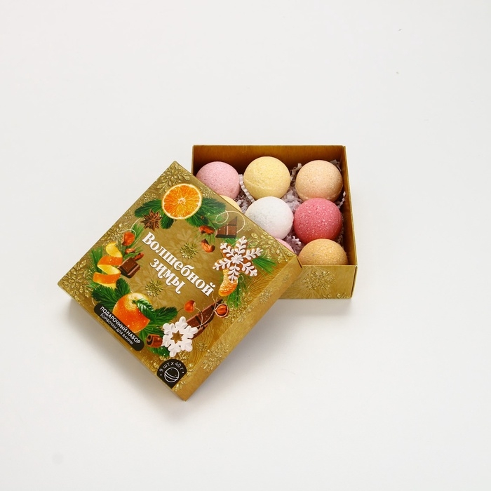 Набор бомбочки для ванны ЧИСТОЕ СЧАСТЬЕ «Волшебной зимы», 9х40 г, Новый Год Набор бомбочки для ванны ЧИСТОЕ СЧАСТЬЕ «Волшебной зимы», 9х40 г, Новый Год