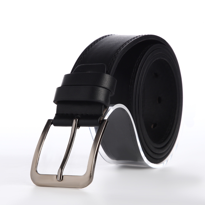 Ремень мужской, ширина 4 см, винт, пряжка металл, цвет чёрный Ремень мужской, ширина 4 см, винт, пряжка металл, цвет чёрный