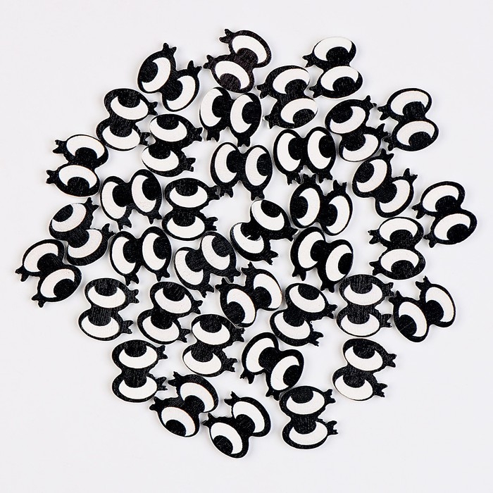 Глаза деревянные , набор 40 шт., размер 1 шт. — 1,6 × 1,5 см Глаза деревянные , набор 40 шт., размер 1 шт. — 1,6 × 1,5 см