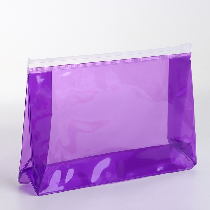 Косметичка с застёжкой зип-лок, цвет фиолетовый Косметичка с застёжкой зип-лок, цвет фиолетовый