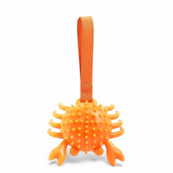 Игрушка массажная для собак Игрушка массажная для собак "Краб" 12 см, ТПР, микс цветов