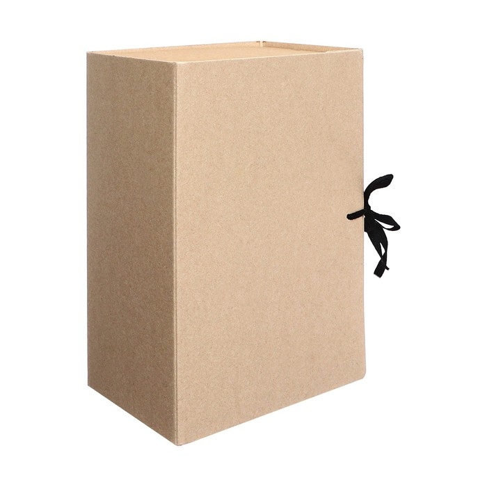 Короб архивный с завязками, 150 мм, переплетный картон, Calligrata разборный, без покрытия, клапан МГК, до 1400 листов Короб архивный с завязками, 150 мм, переплетный картон, Calligrata разборный, без покрытия, клапан МГК, до 1400 листов