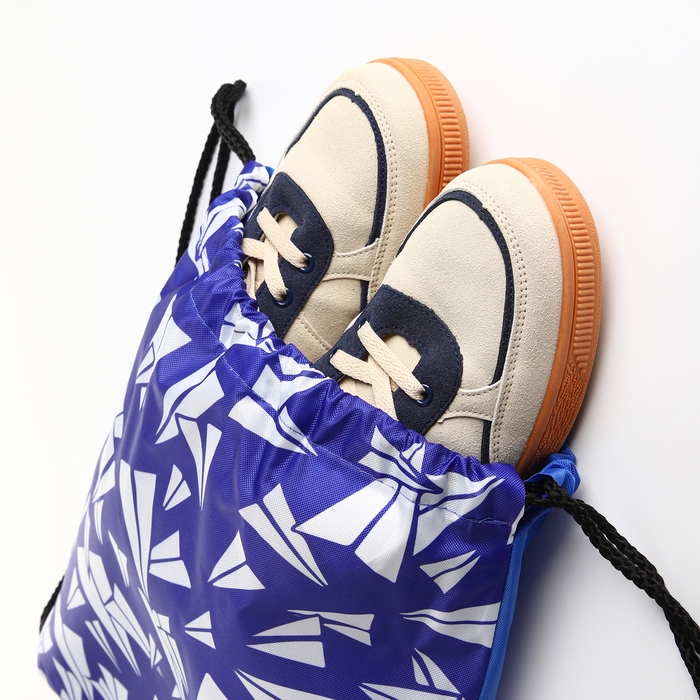 Мешок для обуви на шнурке, цвет синий Мешок для обуви на шнурке, цвет синий