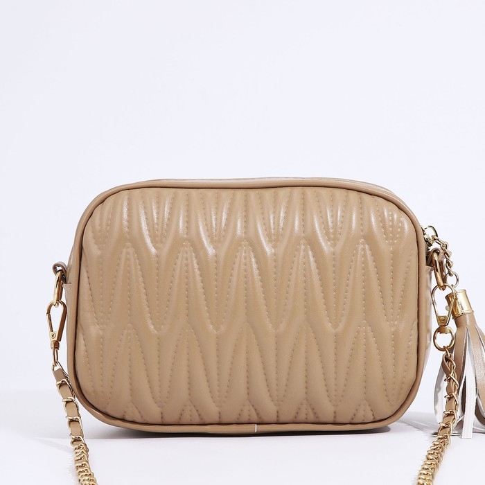 Сумка кросс-боди на молнии, цвет бежевый Сумка кросс-боди на молнии, цвет бежевый