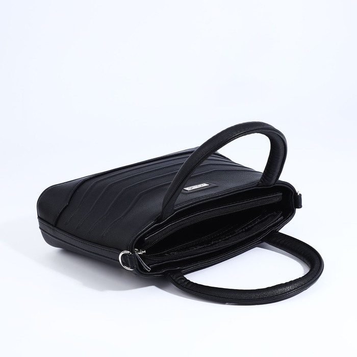 Сумка-тоут Сумка-тоут "Оливи" на молнии, цвет чёрный