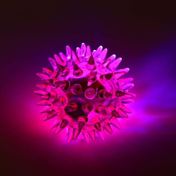 Мяч светящийся мини для кошек,TPR, 3,5 см, фуксия Мяч светящийся мини для кошек,TPR, 3,5 см, фуксия