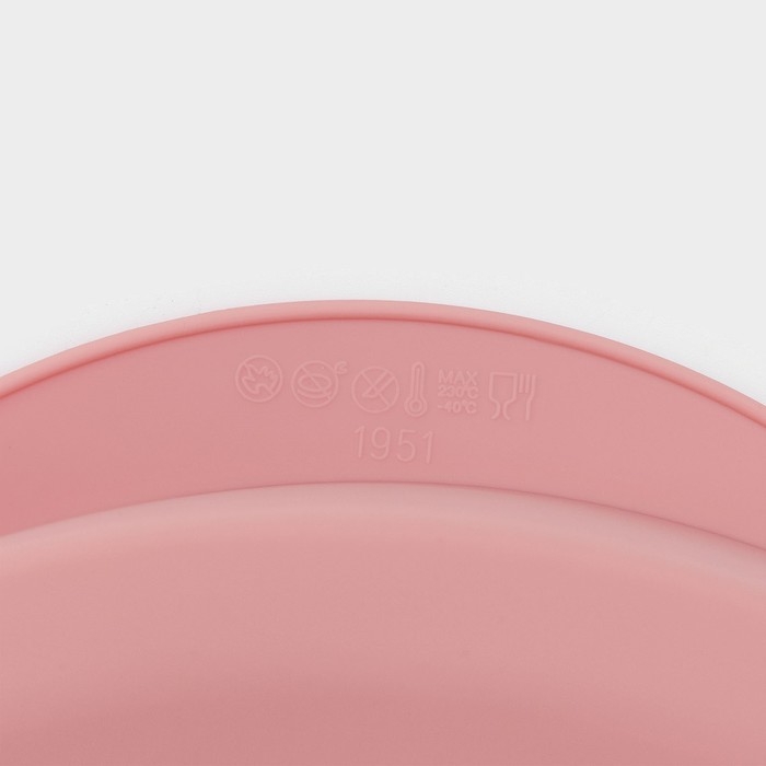 Форма для выпечки Доляна &laquo;Сердце. Круг&raquo;, силикон, 22&times;20 см, внутренний размер 17&times;19,5&times;5 см, цвет МИКС