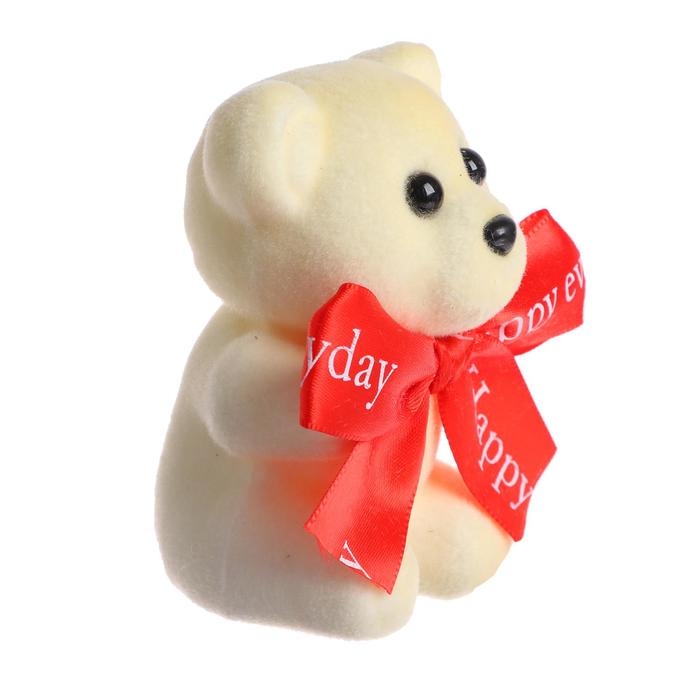 Игрушка из пенопласта «Мишка с бантом», 9,5 см