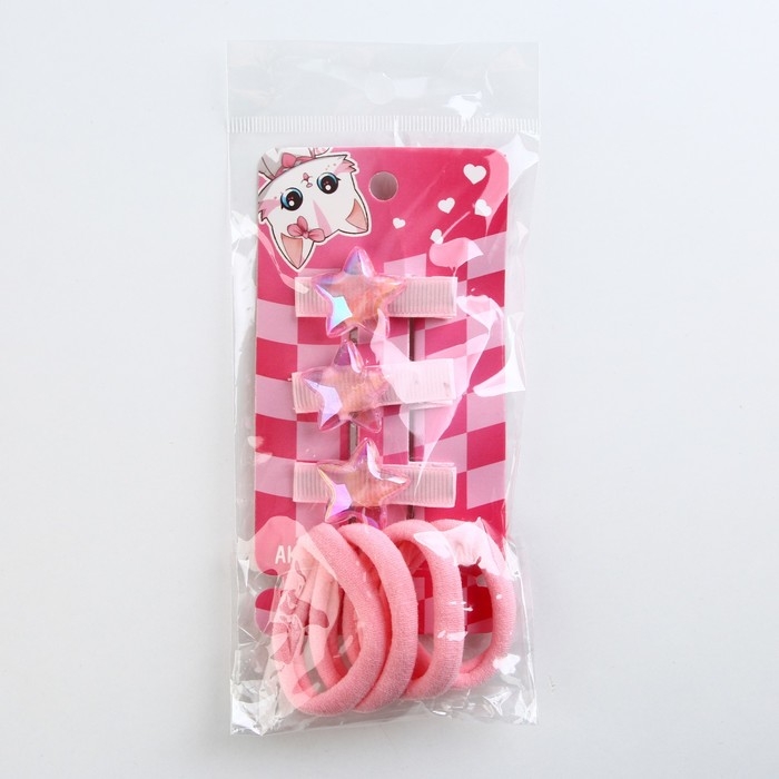 Заколки и резинки для волос «Самой чудесной», 7 шт Заколки и резинки для волос «Самой чудесной», 7 шт