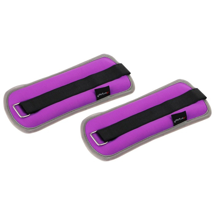 Утяжелители неопреновые ONLYTOP, 2 шт. х 0,25 кг, цвет фиолетовый Утяжелители неопреновые ONLYTOP, 2 шт. х 0,25 кг, цвет фиолетовый