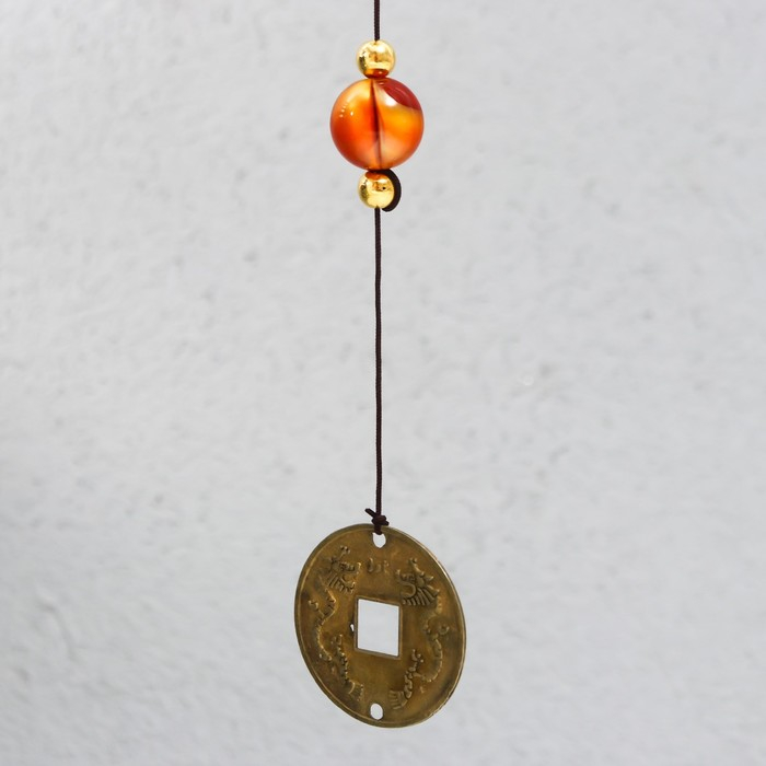 Музыка ветра металл Музыка ветра металл "Слон на монетках" 5 колокольчиков 41х6 см