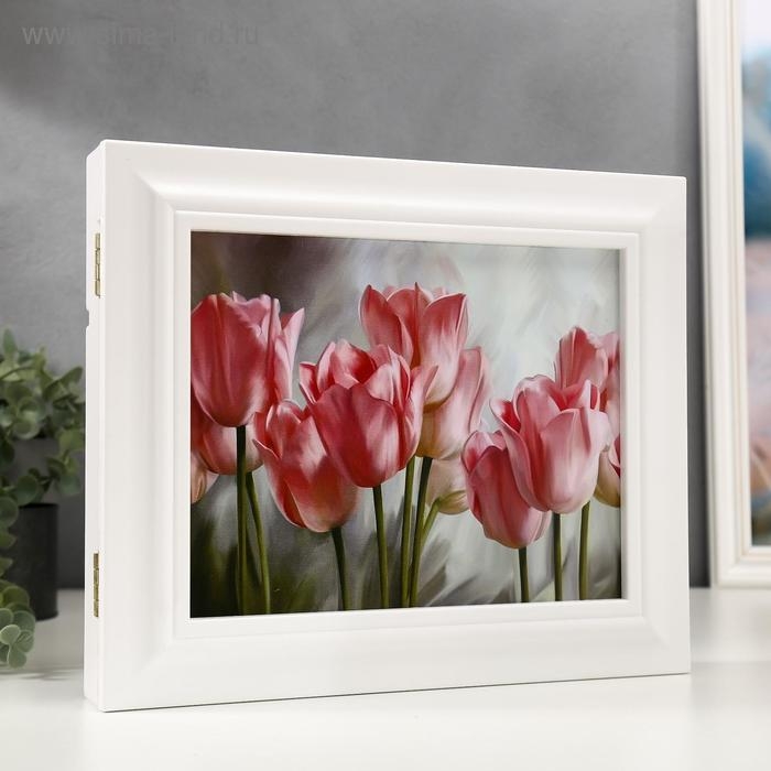 Ключница Ключница "Нежные тюльпаны" Белый 26,5х31,5х4,5 см