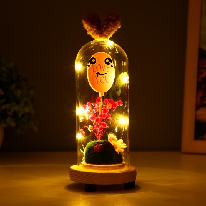 Ночник колба Ночник колба "Летний день" LED от батареек 3хLR44 7,5х7,5х19 см RISALUX