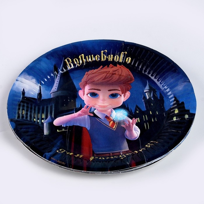 Набор бумажной посуды одноразовый Волшебного дня рождения!»: 6 тарелок, 6 стаканов Набор бумажной посуды одноразовый Волшебного дня рождения!»: 6 тарелок, 6 стаканов