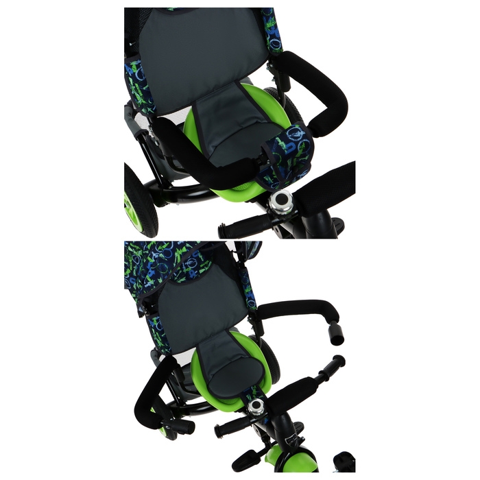 Велосипед трёхколёсный Vivat 1, принт стрелки, салатовый Велосипед трёхколёсный Vivat 1, принт стрелки, салатовый