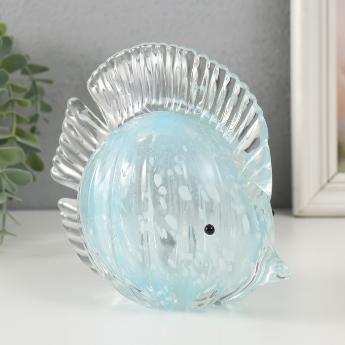 Сувенир стекло Сувенир стекло "Голубая рыбка" под муранское стекло 15х7х13 см