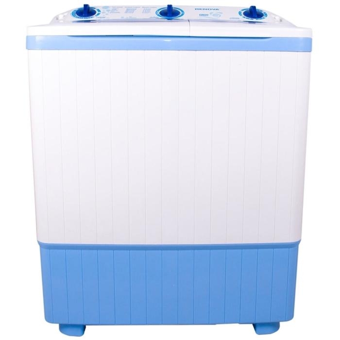 Стиральная машина Ренова WS 60PET, полуавтомат, 1350 об/мин, 6 кг, бело-голубая Стиральная машина Ренова WS 60PET, полуавтомат, 1350 об/мин, 6 кг, бело-голубая