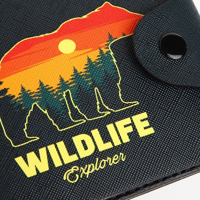 Кошелёк на кнопке, цвет чёрный Кошелёк на кнопке, цвет чёрный