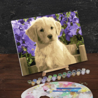 Картина по номерам на холсте с подрамником «Щенок лабрадора», 40х30 см