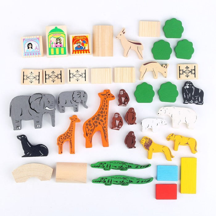 Конструктор «Зоопарк», 39 элементов Конструктор «Зоопарк», 39 элементов