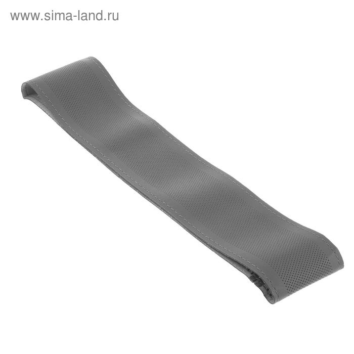 Оплетка на руль Cartage, 38 см, кожа PU, антискользящая, серый Оплетка на руль Cartage, 38 см, кожа PU, антискользящая, серый