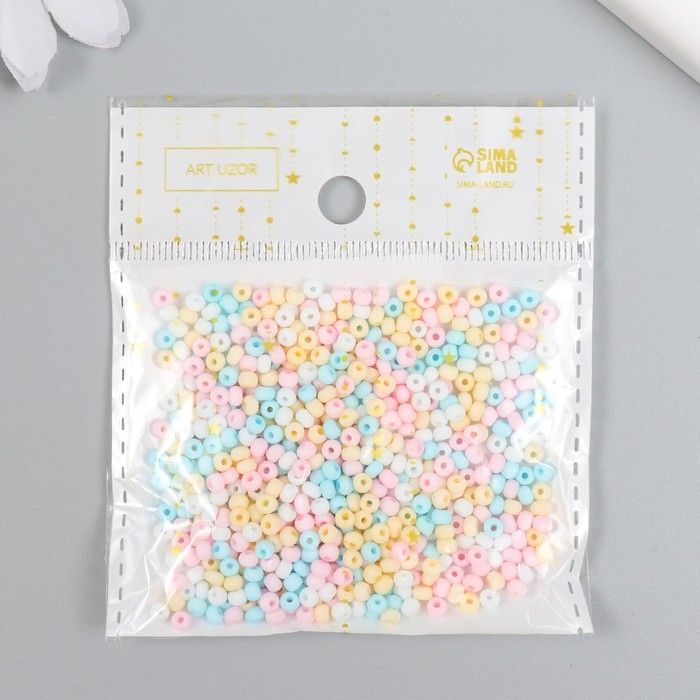 Бисер стекло 8/0  Бисер стекло 8/0 "Перламутр. Меланж. Летнее утро" 20 гр