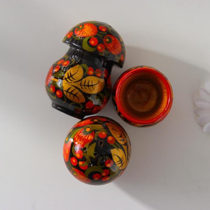 Набор для специй «Грибы», хохлома Набор для специй «Грибы», хохлома