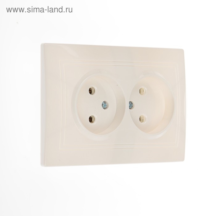 Розетка Smartbuy  Розетка Smartbuy "Венера", 10 А, двухместная, скрытая, без з/к, керамика, белая