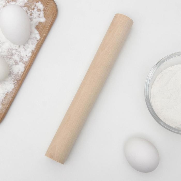 Скалка прямая Доляна, 24×3 см, берёза Скалка прямая Доляна, 24×3 см, берёза