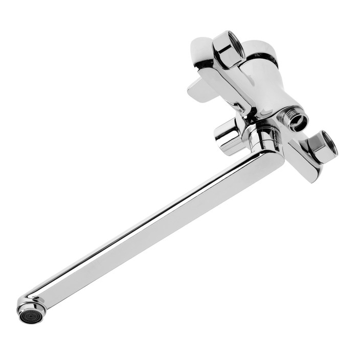 Смеситель для ванны ZEIN Z3847, однорычажный, излив 30 см, душевой набор, лейка 5 реж, хром Смеситель для ванны ZEIN Z3847, однорычажный, излив 30 см, душевой набор, лейка 5 реж, хром