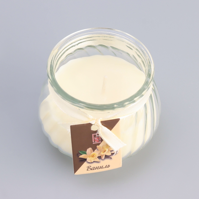 Свеча ароматическая  Свеча ароматическая "Горшочек" 9х7,5см, ваниль