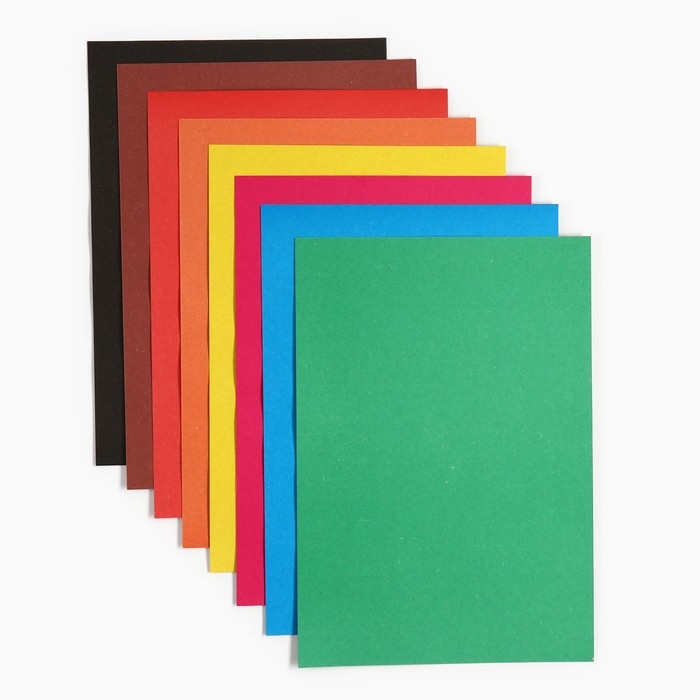 Картон цветной, А4, 8 листов, 8 цветов, немелованный, двусторонний, в папке, 220 г/м², Мстители Картон цветной, А4, 8 листов, 8 цветов, немелованный, двусторонний, в папке, 220 г/м², Мстители