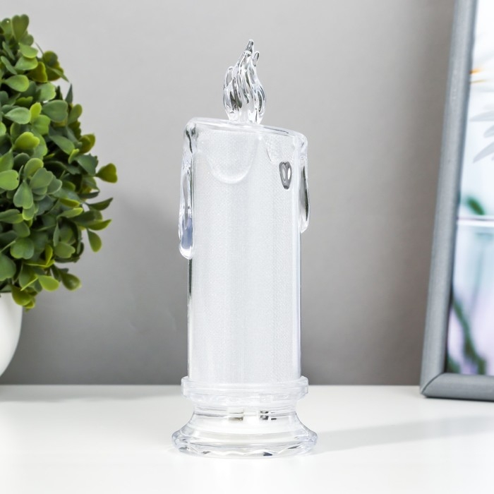 Ночник Ночник " Свеча" LED 3000К от батареек белый 6.8х6.8х19.5 см