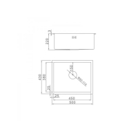 Мойка кухонная GERHANS K35043B, врезная, 500х430х220 мм, с сифоном, цвет графит