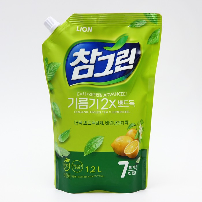 Средство для мытья посуды CJ Lion Chamgreen Средство для мытья посуды CJ Lion Chamgreen "Зелёный чай", 1.2 л